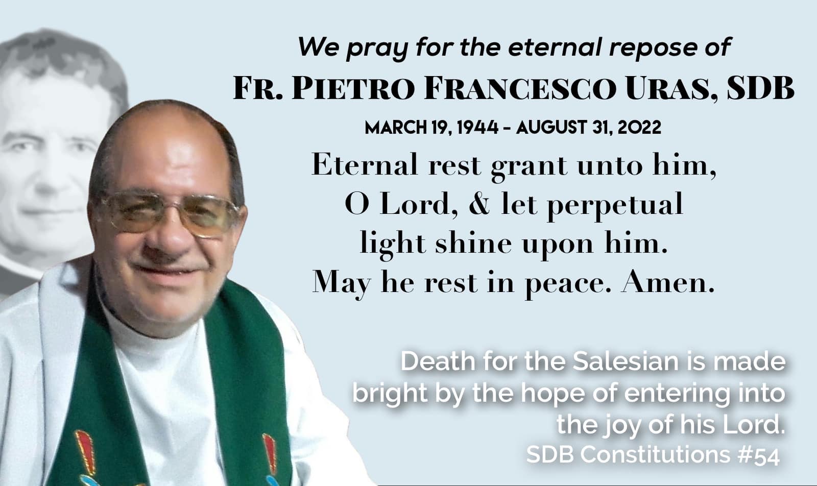 Thank you, Fr. Franco!