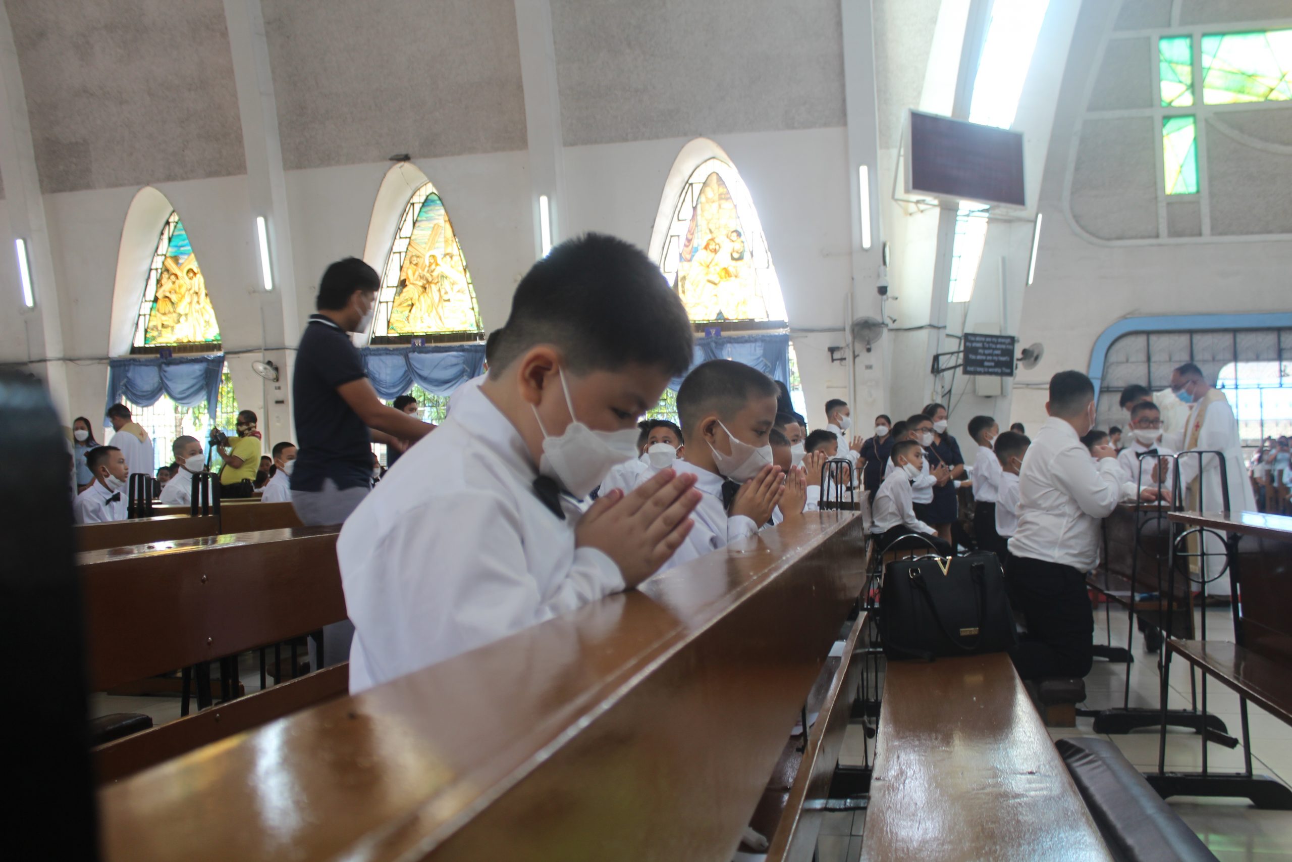 Young Bosconians Receive First Holy Communion